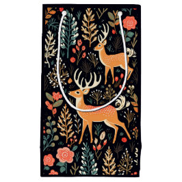 Whimsical herten geschenkzak - klein klein cadeauzakje