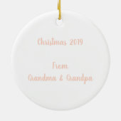 Whimsical herten Kerstmis Keramisch Ornament (Achterkant)