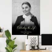 Whimsical Het Leven Vieren Foto Funeral Poster (Thuiskantoor)