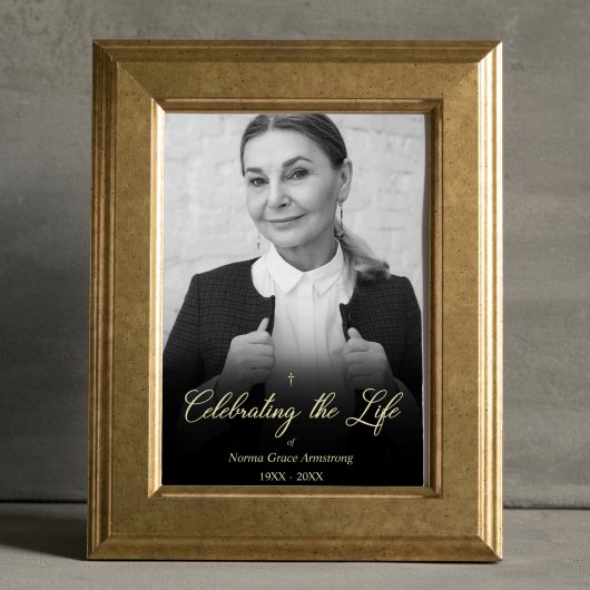 Whimsical Het Leven Vieren Foto Funeral Poster