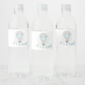 Whimsical hete lucht ballon water fles label waterfles etiket (Flessen)