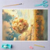 Whimsical Hete Luchtballon Gemaakt van Bloemen Dec Tissuepapier (Craft)