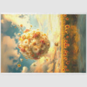 Whimsical Hete Luchtballon Gemaakt van Bloemen Dec Tissuepapier (Voorkant)