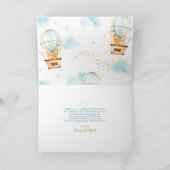 Whimsical Hete Luchtballon Leuke Dieren Baby showe Bedankkaart (Binnen)