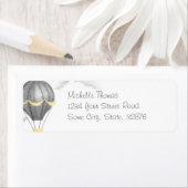 Whimsical Hete Luchtballon Retouradres Etiket (Insitu)