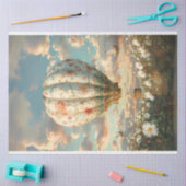 Whimsical Hete Luchtballon Rit Daisies Decoupage Tissuepapier (Craft)