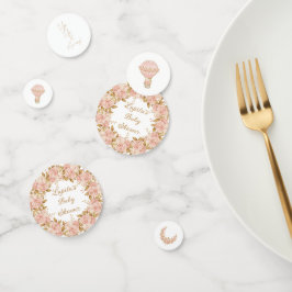 Whimsical Hete Luchtballon Roos Baby shower Confetti