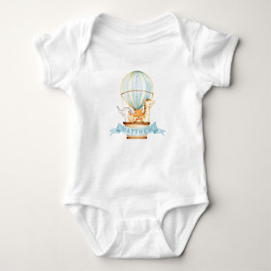 Whimsical Hete Luchtballon Schattige Baby Dieren J Romper