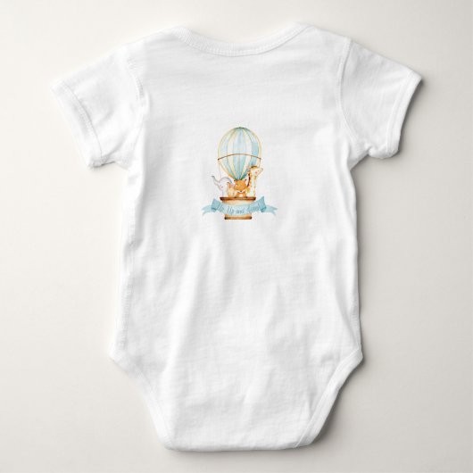 Whimsical Hete Luchtballon Schattige Baby Dieren J Romper (Achterkant)