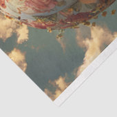 Whimsical Hete Luchtballon Zonnebloemen Decoupage Tissuepapier (Detail)