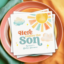 Whimsical Hier Komt de Zoon Baby Shower