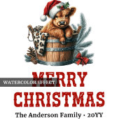 Whimsical highland cow buffalo holiday napkins servet