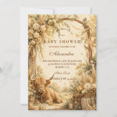 Whimsical Highland Koe Boho Baby Shower Kaart (Voorkant)