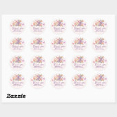 Whimsical hij geeft me vlinders bruidsfeest ronde sticker (Vel)