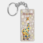 Whimsical Hippie Giraffe Funny Sleutelhanger (Voorkant Links)