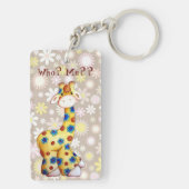 Whimsical Hippie Giraffe Funny Sleutelhanger (achterkant)