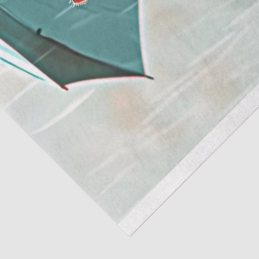 Whimsical Hippo Dancing in Regen Decoupage Tissuepapier (Detail)