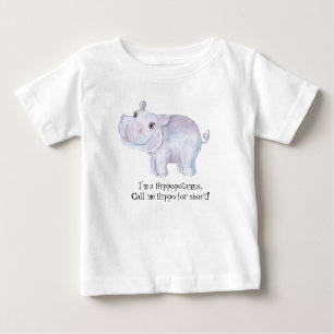 Whimsical Hippopotamus - Waterverf Print
