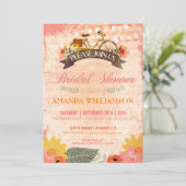 Whimsical Hipster Bicycle Bridal Shower Invitation Kaart (Staand voorkant)