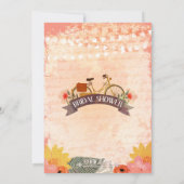 Whimsical Hipster Bicycle Bridal Shower Invitation Kaart (Achterkant)