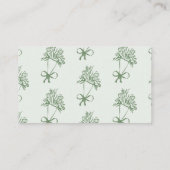 Whimsical Hoeveel kussen Sage groen Informatiekaartje (Achterkant)