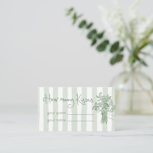 Whimsical Hoeveel kussen Sage groen Informatiekaartje (Staand voorkant)