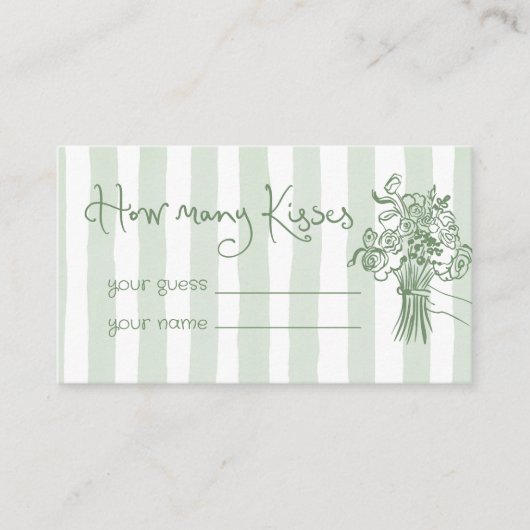 Whimsical Hoeveel kussen Sage groen Informatiekaartje (Voorkant)