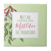 Whimsical Holiday Botanical Kerstmis Tegeltje (Voorkant)