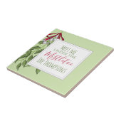 Whimsical Holiday Botanical Kerstmis Tegeltje (Zijkant)