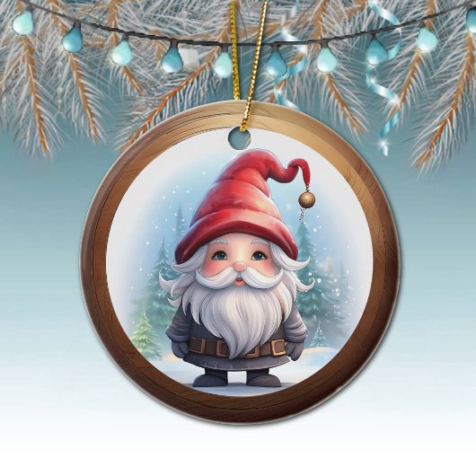 Whimsical Holiday Character Decoration two-sided🎄 Keramisch Ornament