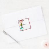 Whimsical Holiday Elf Gift Label Sticker (Envelop)