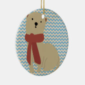 Whimsical Holiday Ferret Keramisch Ornament (Rechts)