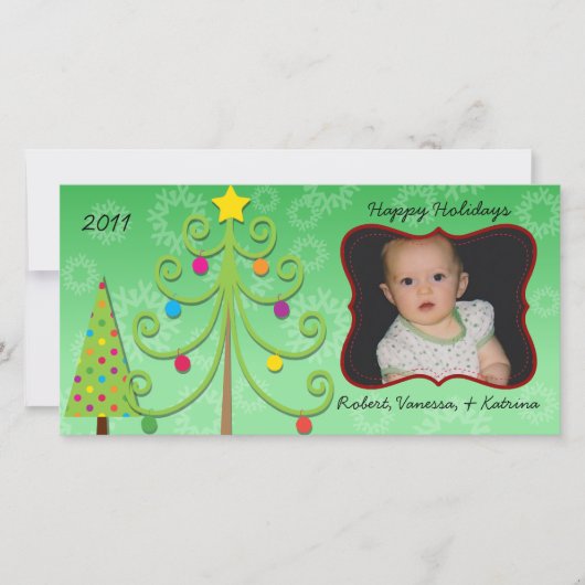 Whimsical Holiday Gepersonaliseerd fotokaart Feestdagenkaart (Voorkant)