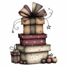 Whimsical Holiday Gift Tower Staand Fotobeeldje