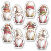 Whimsical Holiday Gnome Sticker Blad (Voorkant)