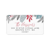 Whimsical Holiday Greenery Adres Etiket (Voorkant)