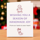 Whimsical Holiday Joy Small Business Kerstmis Bedankkaart