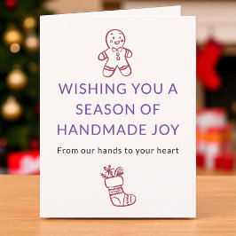 Whimsical Holiday Joy Small Business Kerstmis Bedankkaart