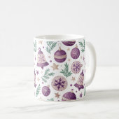 Whimsical Holiday Mug – Purple Bell Design Koffiemok (Voorkant rechts)