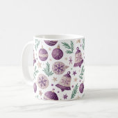 Whimsical Holiday Mug – Purple Bell Design Koffiemok (Voorkant links)