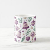 Whimsical Holiday Mug – Purple Bell Design Koffiemok (Center)