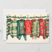 Whimsical Holiday Sweaters op het display Feestdagenkaart (Voorkant)