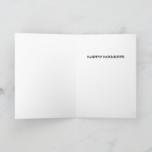 Whimsical Holiday Tree Card Bedankkaart (Binnen)