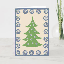 Whimsical Holiday Tree Card Bedankkaart