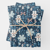 Whimsical Holiday Wrapping Paper Flat Sheet (In situ)