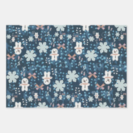 Whimsical Holiday Wrapping Paper Flat Sheet