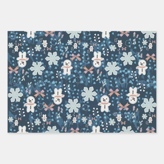 Whimsical Holiday Wrapping Paper Flat Sheet (Voorkant)
