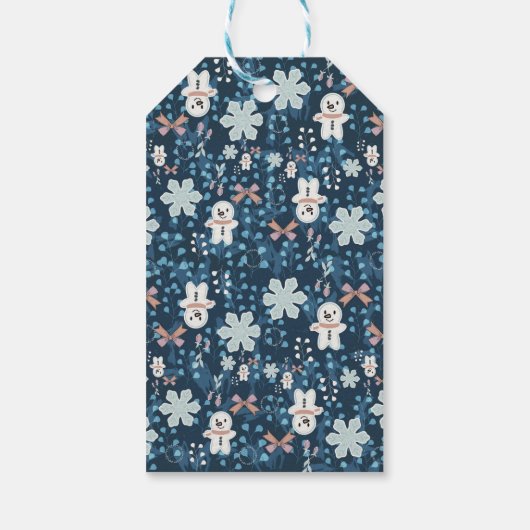 Whimsical Holiday Wrapping Paper Flat Sheet Cadeaulabel (Achterkant)