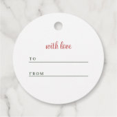 Whimsical Holly Wreath Christmas Bedankjes Labels (Achterkant)