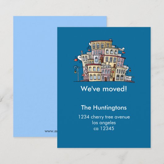 Whimsical Home 2 Moving Announement Aankondiging (Voorkant / Achterkant)